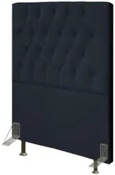Cabeceira Cama Box Solteiro 90cm Diamante Veludo Preto Z51 - Mpozenato