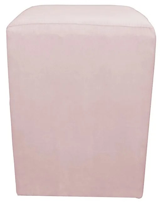 Puff Decorativo Dado 32 x 32 cm Suede Rosê