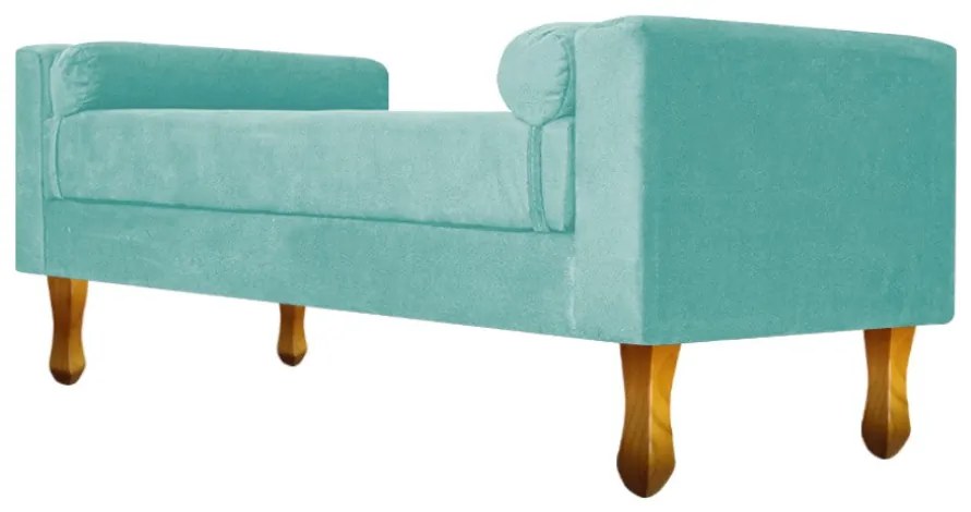 Recamier Félix Casal 140cm Suede Azul Tiffany - ADJ Decor
