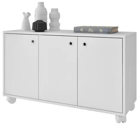 Armário Aparador Buffet 3 Portas Bp Fosco Bho25 - Branco