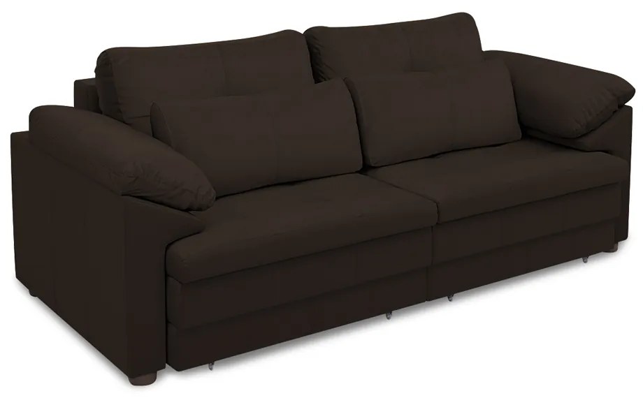 Sofá Retrátil Elétrico Sala de Estar Nolan Bipartido 215cm Conforto Premium em Couro Marrom G58 - Gran Belo