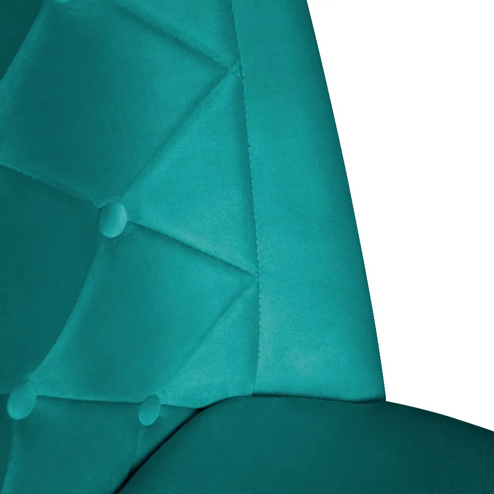 Cadeira de Jantar Micheli Suede Azul Tiffany