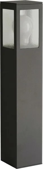 Balizador Alumínio Vidro Pontilhado 30cm Ip54 Garten - PRETO