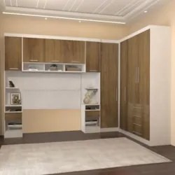 Guarda Roupa Queen Modulado CP09 Taiga Branco/Avelã L01 - Mpozenato