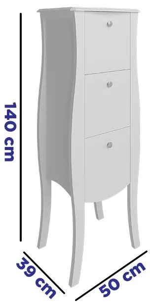 Conjunto De Banheiro Completo Classe 3 Peças Mdf - Branco
