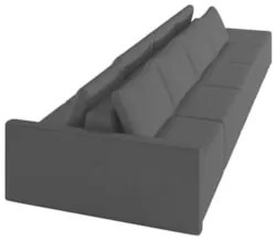 Sofá Ilha Modular com Puff para Sala Living 432cm Georgia Z08 Linho Ci