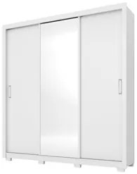 Guarda Roupa 3 Portas 2 Gavetas Com Pés Quadrado Residence D02 Branco