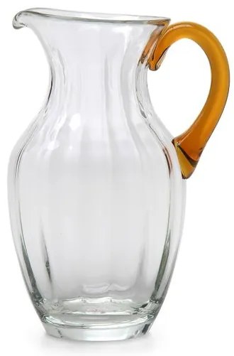 Jarra Incolor com Alça Âmbar Murano Cristais Cadoro