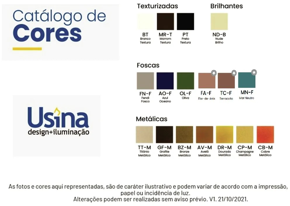 Pendente Tule Ø50X25,4Cm 1Xmr16 - Usina 25121/50 (FN-F -Fendi Fosco, Igual a Cor 1)