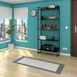 Estante 5 Prateleiras Studio Industrial Z28 Preto - Mpozenato