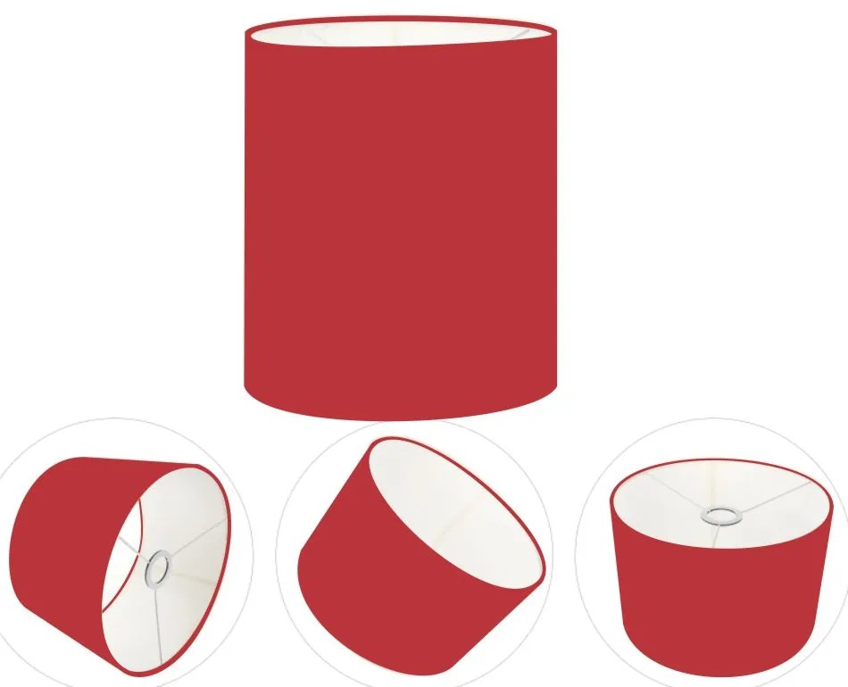 Cúpula em tecido cilíndrica abajur luminária cp-2009 13x15cm bordo