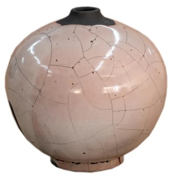 Vaso Bola decorativo em Cerâmica Carolina Haveroth – Rakú Alto Brilho Kleiner