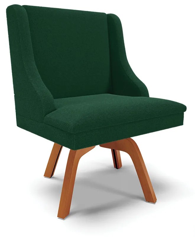 Cadeira Sala de Jantar Giratória MM35 Liz Bouclê D03 - D'Rossi - Verde