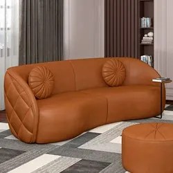 Sofá Decorativo com Almofadas 3 Lugares 240cm Tressê Zion M22 Sintétic
