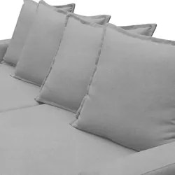 Sofá Retrátil Reclinável 3 Lugares 235cm Roma F05 Veludo Cinza - Mpoze