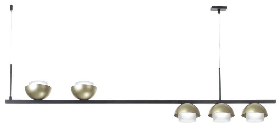 Pendente Bros Assimétrico 25X12X120Cm Metal Alumínio E Vidro 05Xg9 - O... (DOURADO FOSCO)