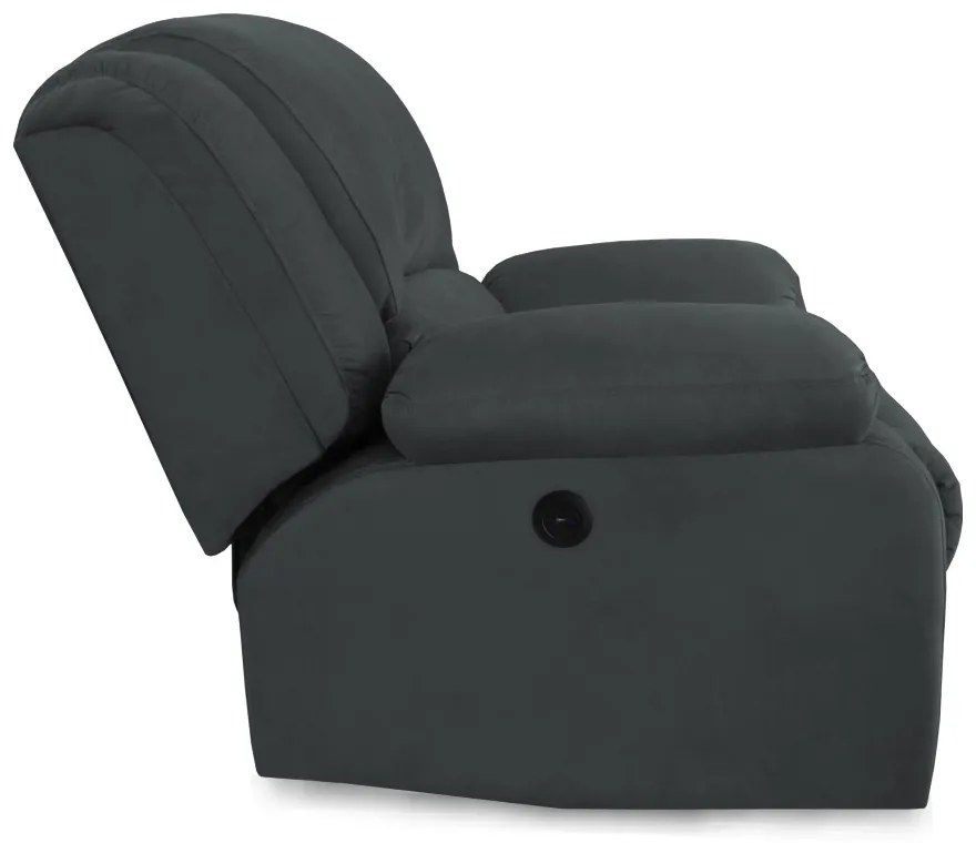 Poltrona Decorativa Magnum Reclinável Elétrica com Massagem Suede Cinza