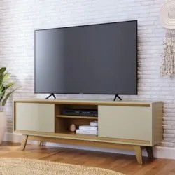 Rack Bancada de TV 70 Pol 164cm Gaia Z10 Cumaru/Opala - Mpozenato