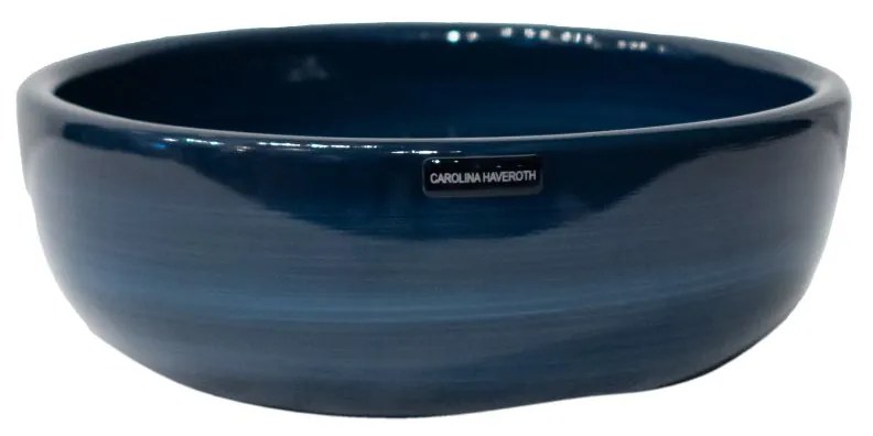Vaso Cumbuca decorativo em Cerâmica Carolina Haveroth – Aurora Boreal Alto Brilho