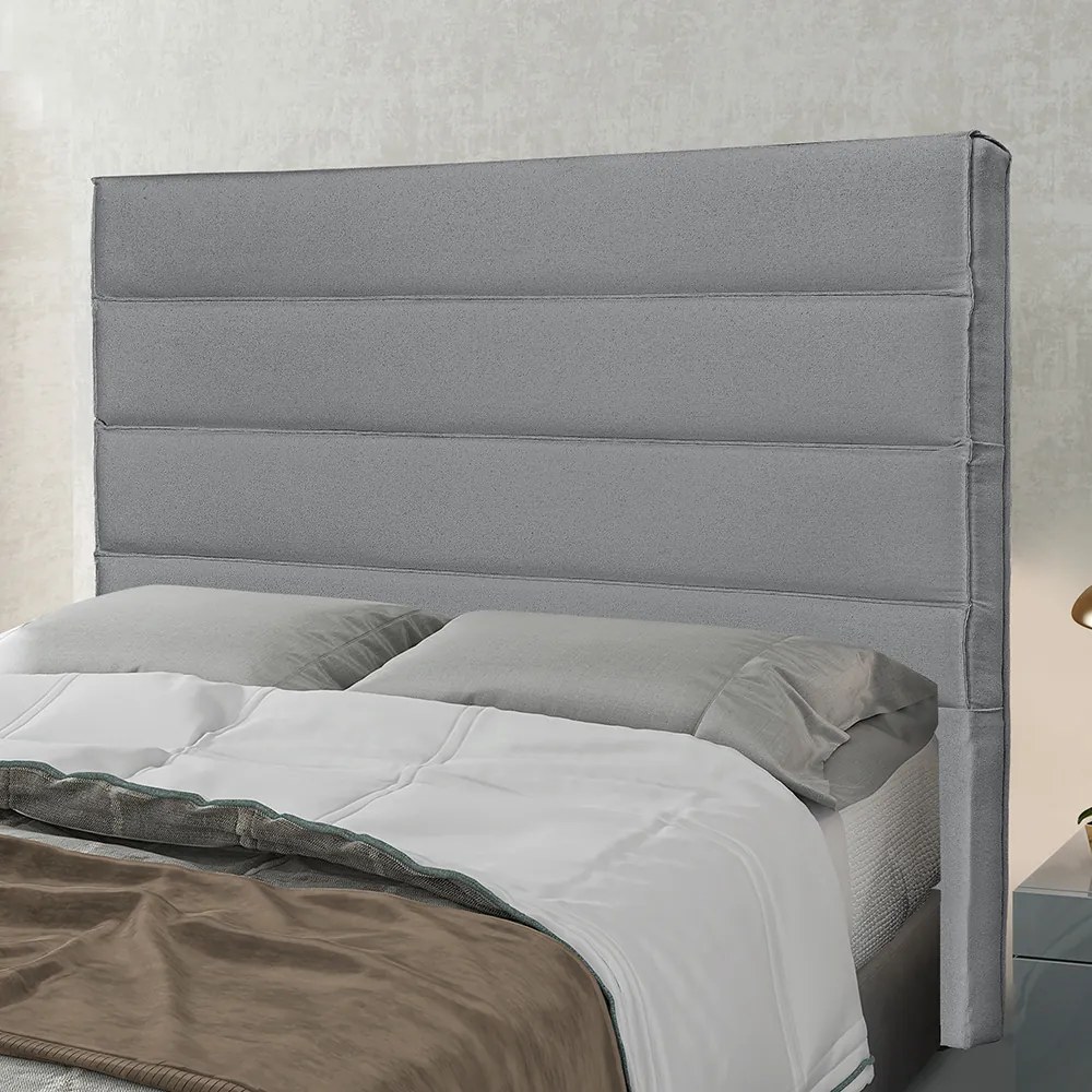 Cabeceira Cama Box King 195 cm Arles Linho S04 - D'Rossi - Cinza