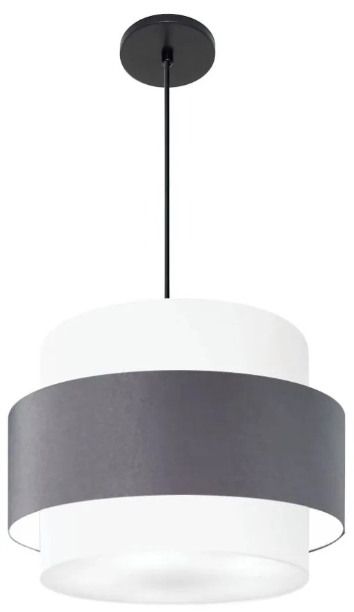 Lustre Para Sala de Jantar Vivare Md-4393 Cúpula em Tecido 45cm