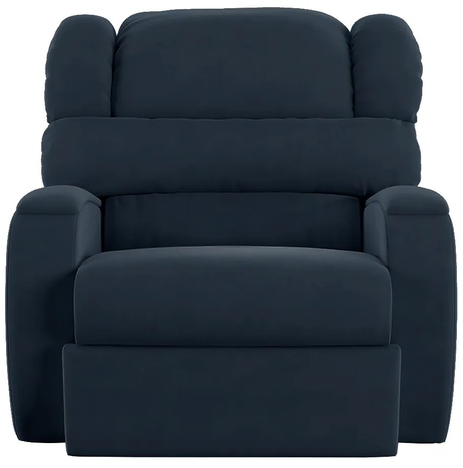 Poltrona do Papai de Cinema Reclinável Kylie Manual Veludo Azul G23 - Gran Belo