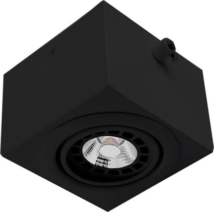 Plafon Sobrepor Alumínio 11cm Com Uma Prensa - PRETO