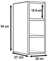 Nicho Aéreo Adega Vertical 20cm Riad Branco - Lumil