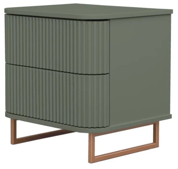 Mesa de Cabeceira Miami - Toscana com Detalhes Dourado Soleil Kleiner