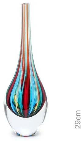 Gota Mini Alta com Bastões Coloridos com Fios Murano Cristais Cadoro