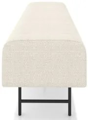 Puff Recamier Decorativo Pés em Ferro 140cm Dublin Z37 Linho Creme - M