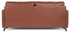 Sofá Living 3 Lugares Sala de Estar 220cm Cisso L07 Couro Marrom Claro