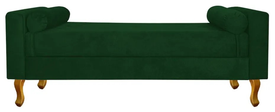 Recamier Baú Félix King Size 195cm Suede Verde - ADJ Decor