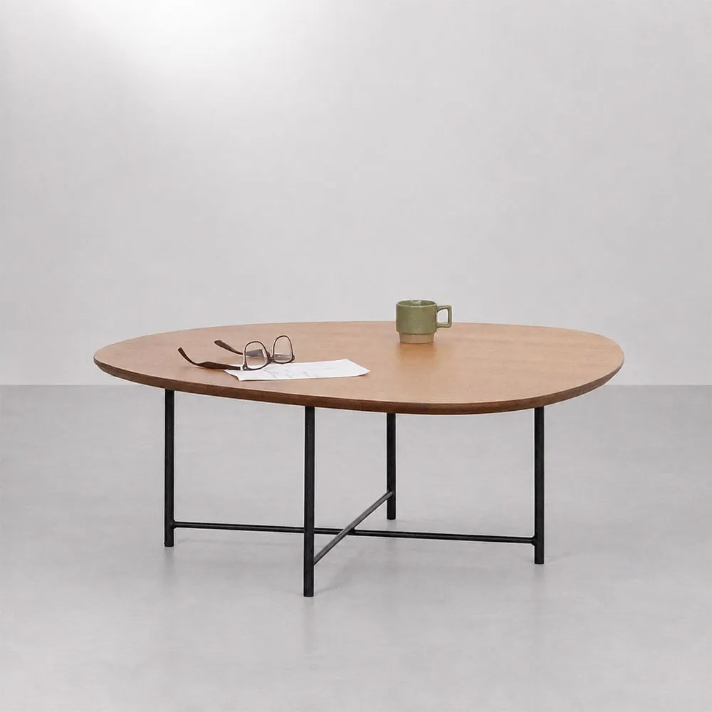 Mesa de Centro Nic Preto e Nozes