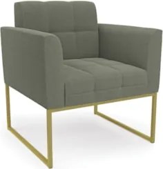 Namoradeira e Poltrona Industrial Dourado Ana Bouclé Menta - Ibiza