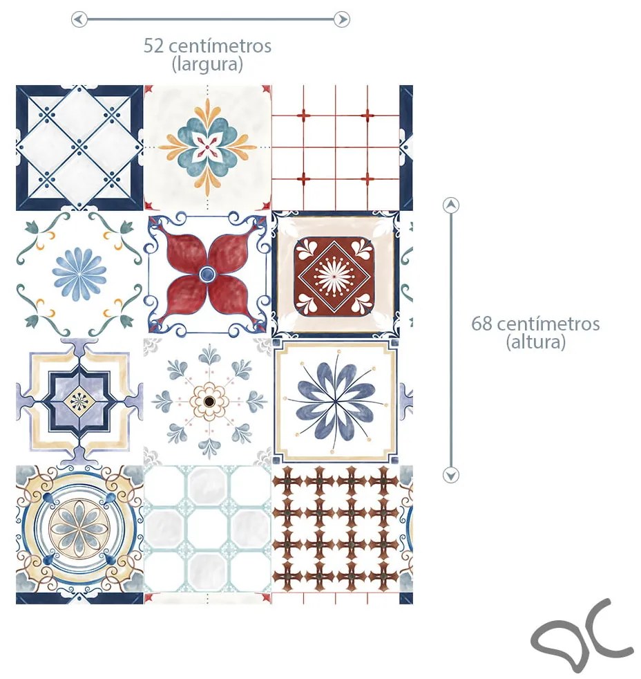 Adesivo Azulejo 08 - 52cm x 68cm