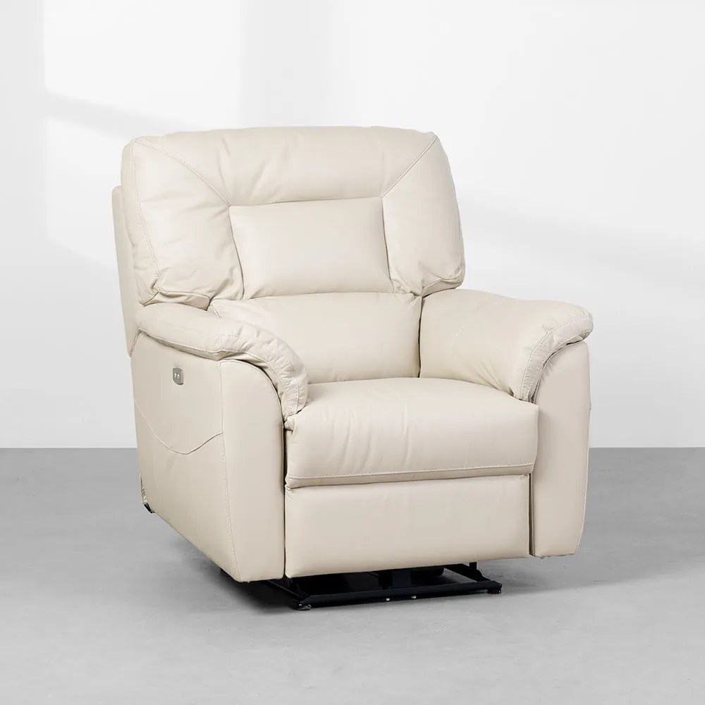 Poltrona Charlotte Couro Natural Pérola Fosco - Poltrona Charlotte Couro Natural - Pérola Fosco