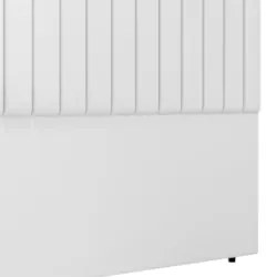 Cabeceira Cama Box Queen 160cm Estofada Plutus Sintético Branco Z04 -