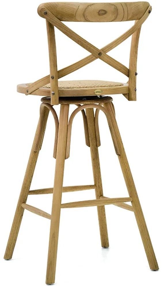 Kit 06 Banquetas Bistrô Gourmet Para Cozinha Blair Base Giratória Oak G04 - Gran Belo