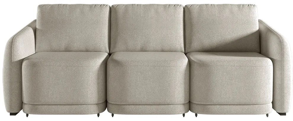 Sofá Cama Modulado Retrátil e Reclinável Decorativo Varsóvia 276cm Bouclê Bege G33 - Gran Belo