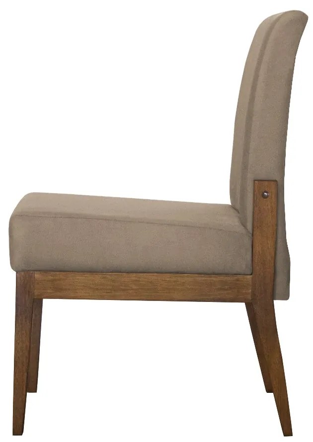 Kit 06 Cadeiras de Jantar Helena Suede Cappuccino