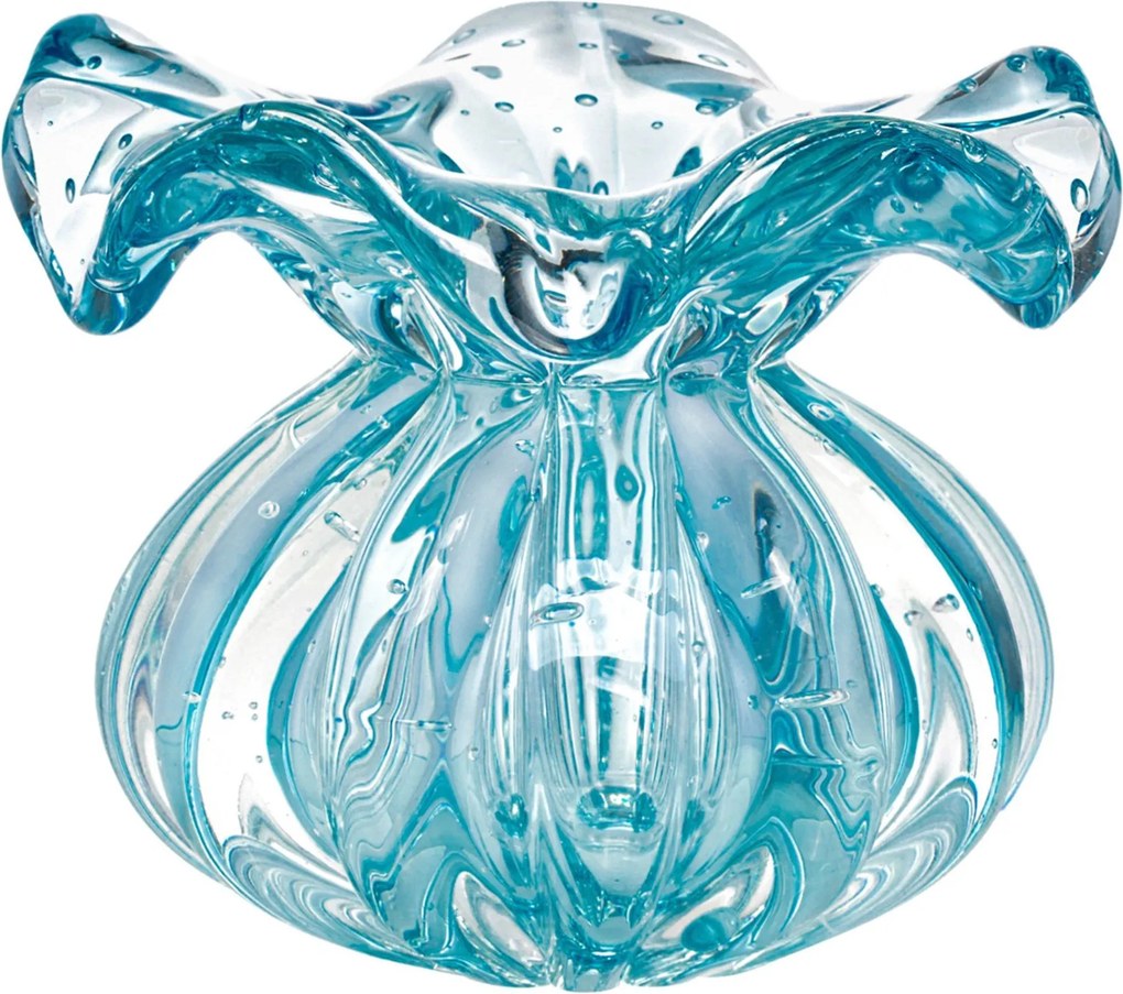 Vaso Murano Ferrara - Azul Petróleo  Azul Petróleo