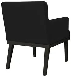 Poltrona Decorativa Sala de Estar e Recepção Vitória W01 Suede Preto -