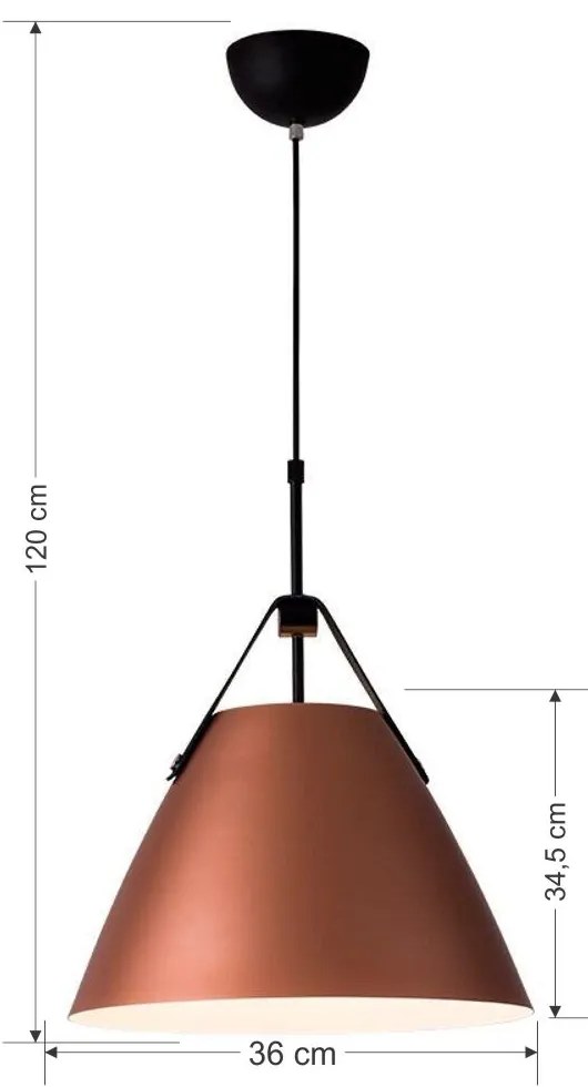 Pendente Startec Rpx Alumínio e Cone Cobre - Bivolt
