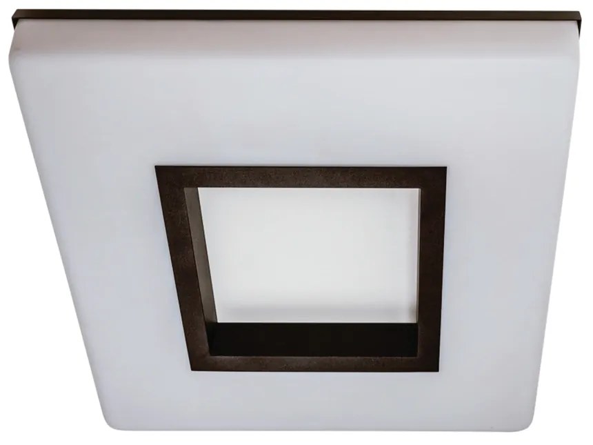 Plafon Vivaz 34X34Cm Led 24,4W Bivolt | Usina 19020/34 (TT-M Titânio Metálico, 3000k)