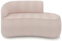 Sofá 2 Lugares 140cm Wendi e Poltrona Steve Boucle Rose I01 - Mpozena