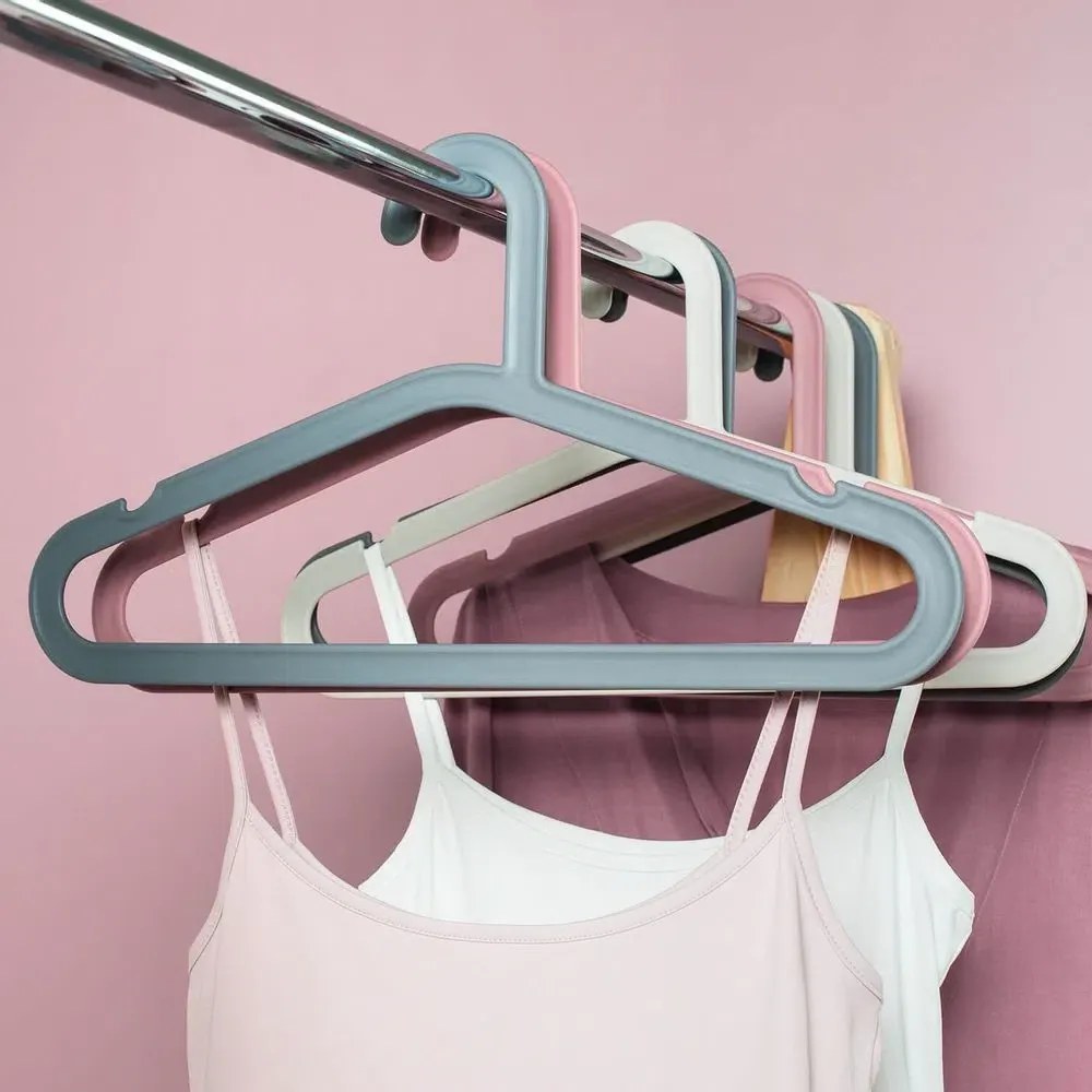 Kit 4 Cabides Cinza