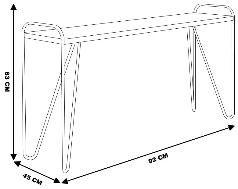 Mesa Lateral Decorativa Sala de Estar Lourenço Castanho G37 - Gran Belo