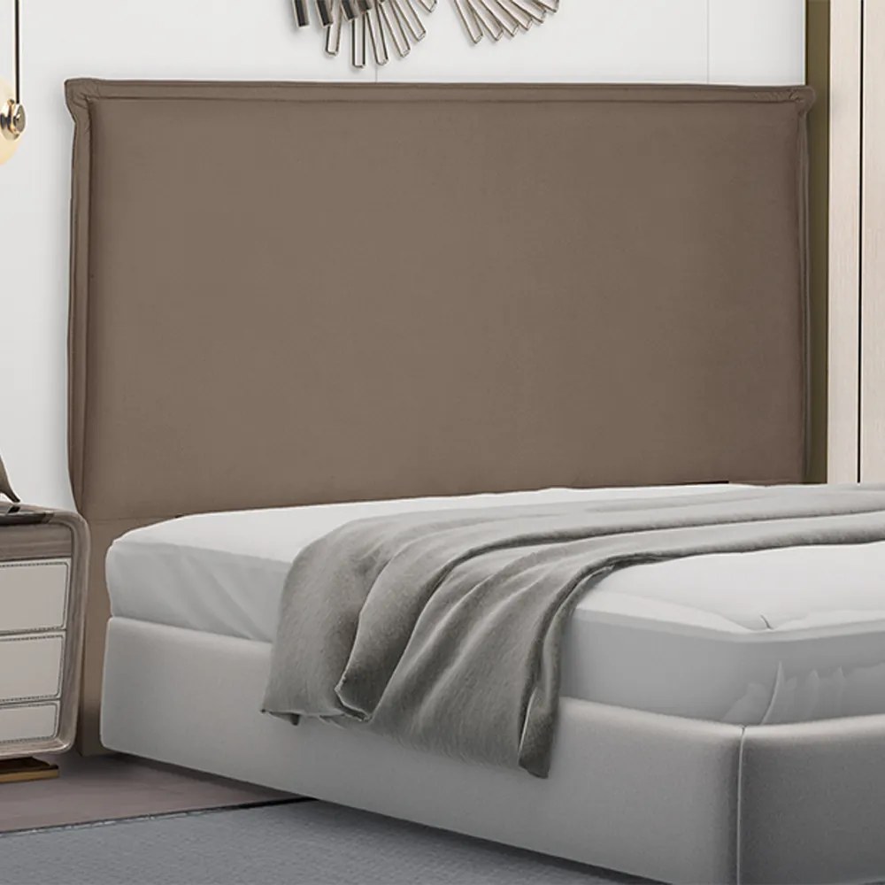 Cabeceira Decorativa Casal 1,40M Trento Suede Caramelo G63 - Gran Belo