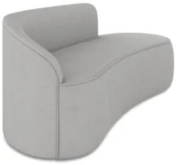 Sofá 3 Lugares 180cm Wendi e Poltrona Steve Suede Cinza I01 - Mpozena